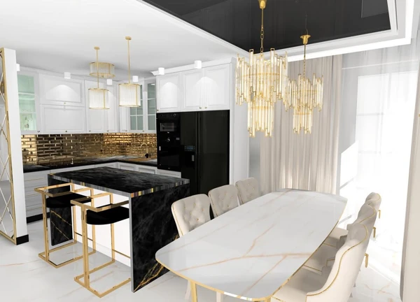 Elegant Black & Gold Contrast