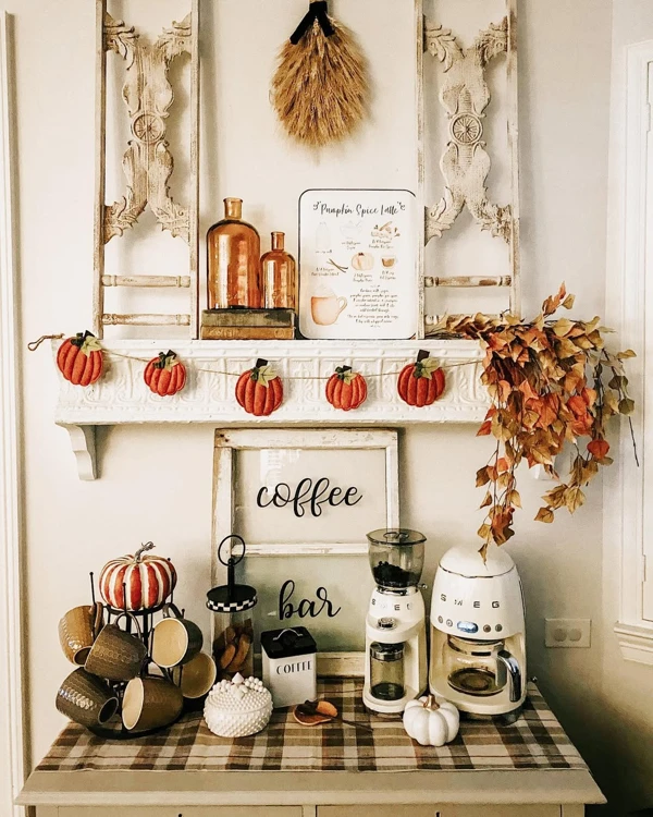 Cozy Farmhouse Holiday Coffee Bar