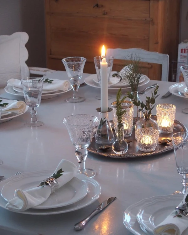 Shimmering Silver & White Elegance
