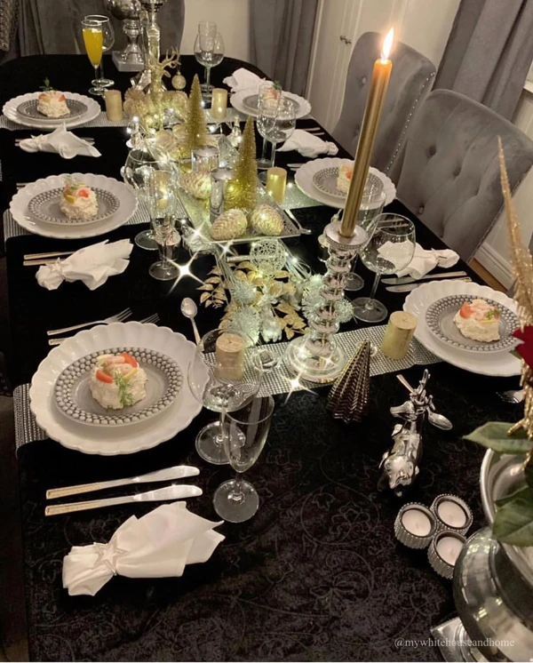 Glimmering Gold & White Elegance