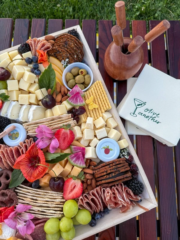 NYE Charcuterie Board Display