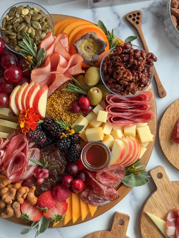 A Dazzling Midnight Charcuterie Spread