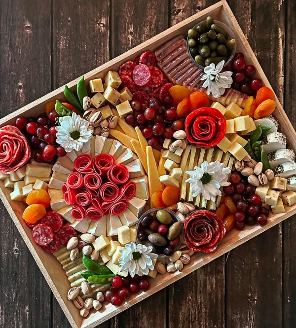 NYE Charcuterie Board Display