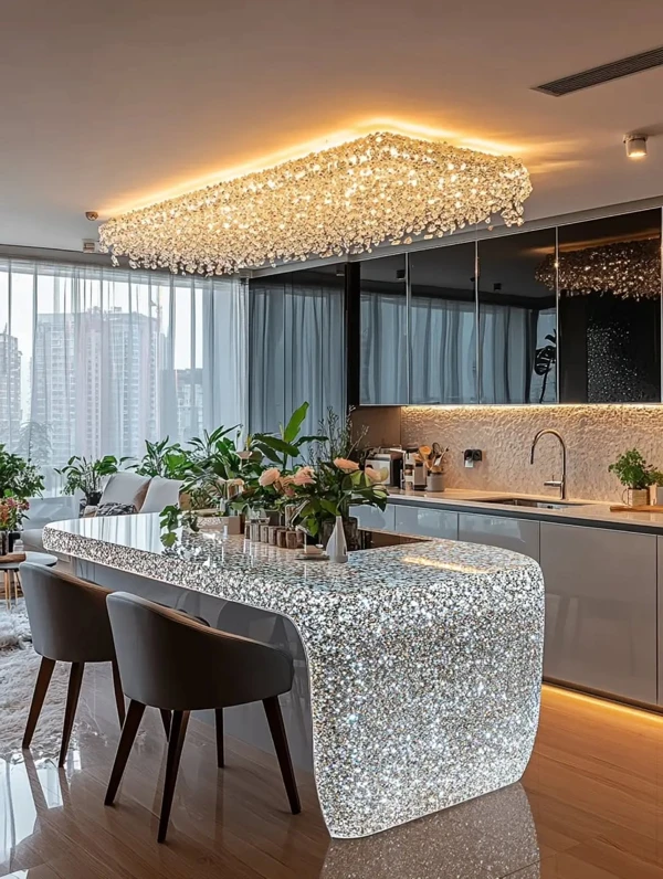 Subtle Shimmer Backsplash