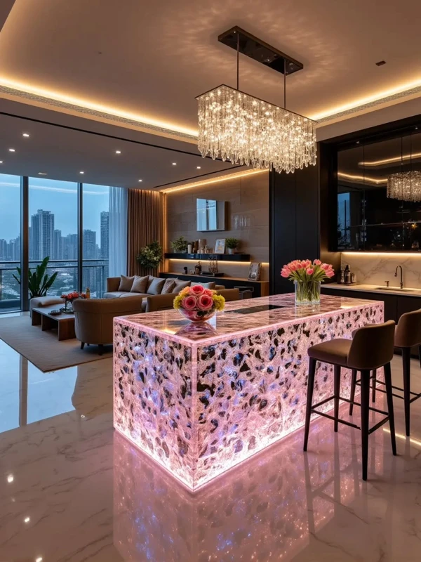 Refined Iridescent Kitchen Sparkle