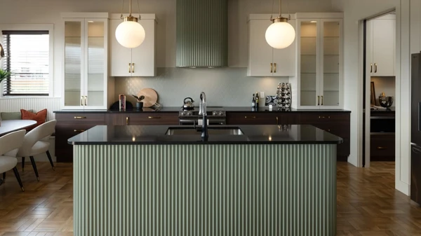 Sage Green Ribbed Island Elegance