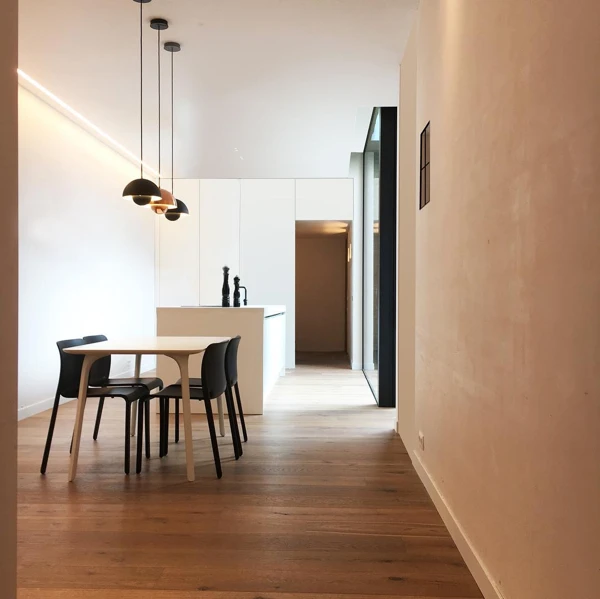 black and copper kitchen