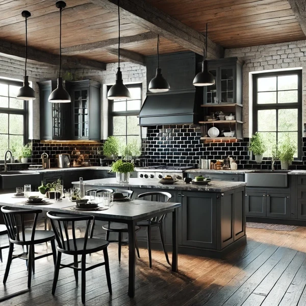 Black Brick Farmhouse Chic