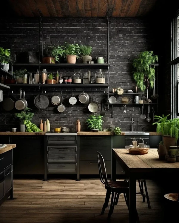 Green Plants Transform Dark Kitchens