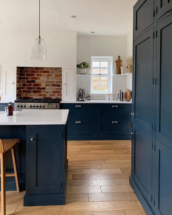 Classic Navy With Exposed Brick