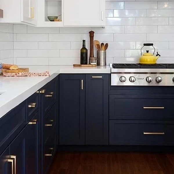 Navy and Gold Kitchen Harmony