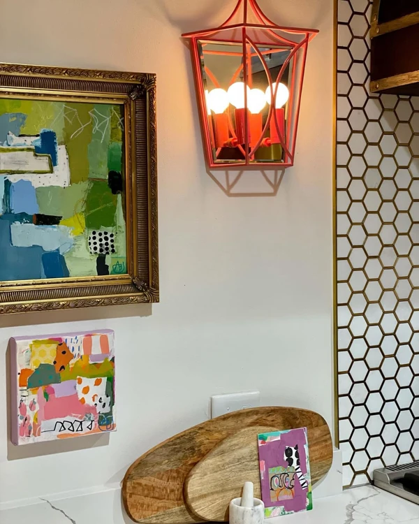 Framed Print Gallery Wall in Kitchen