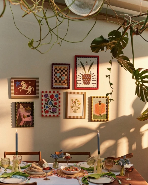 Whimsical Kitchen Gallery Wall