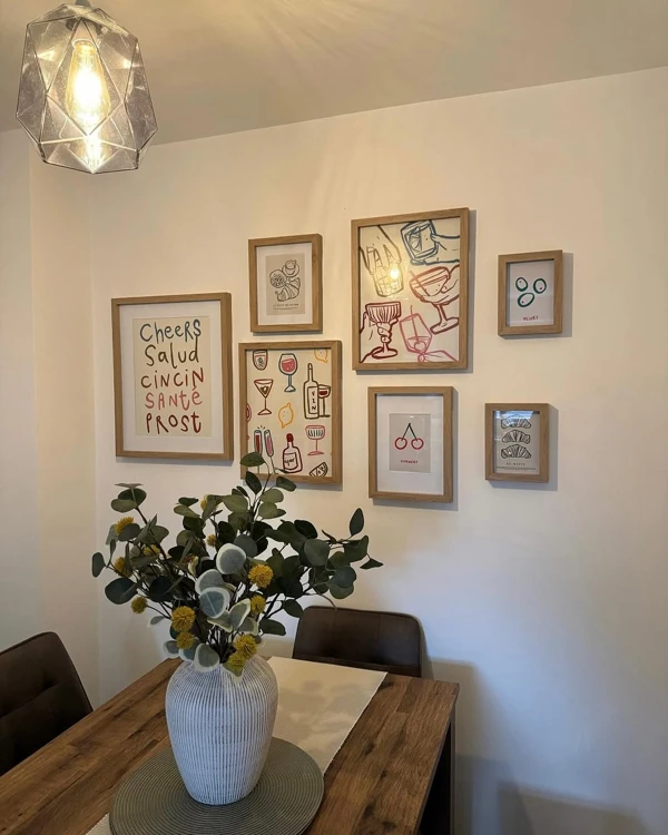 Wine and Cheers Gallery Wall