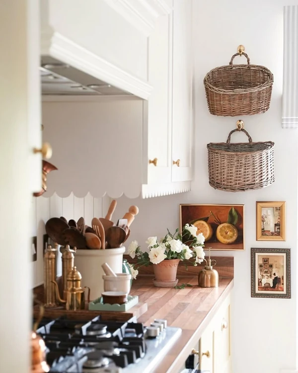 Warm Vintage Kitchen Gallery Wall