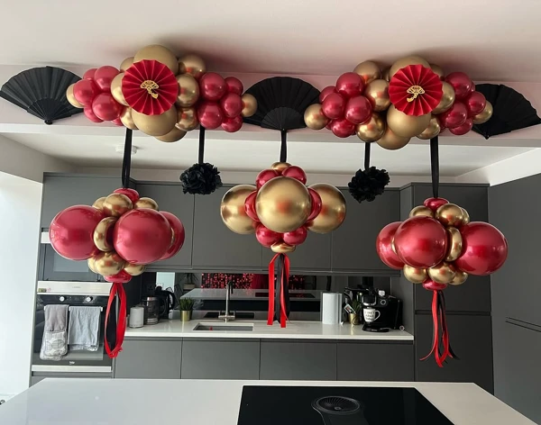 Luxe Red and Gold Kitchen Statement
