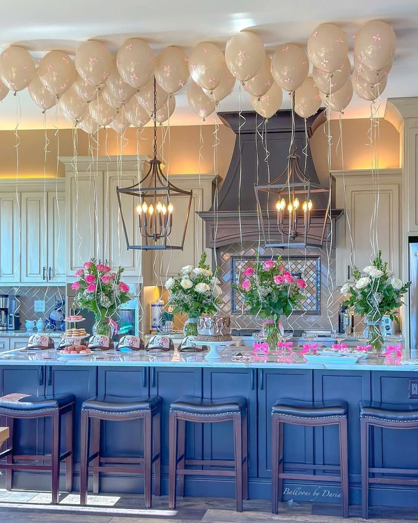 Elegant Balloons Over Kitchen Island
