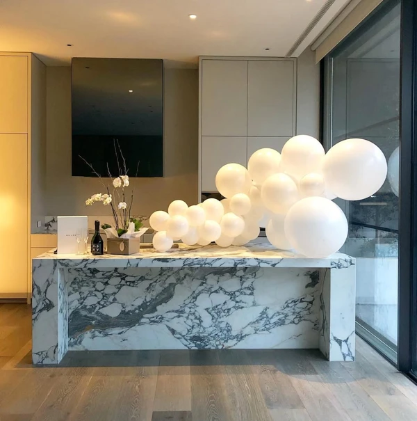 Marble Elegance Meets Soft Glow