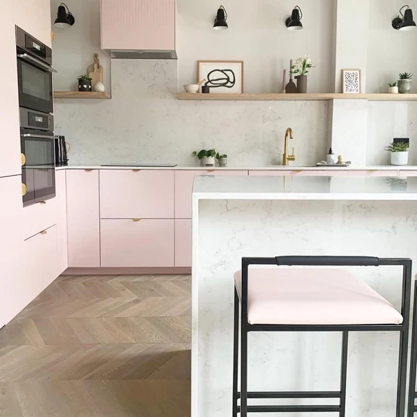 light pink kitchen ideas