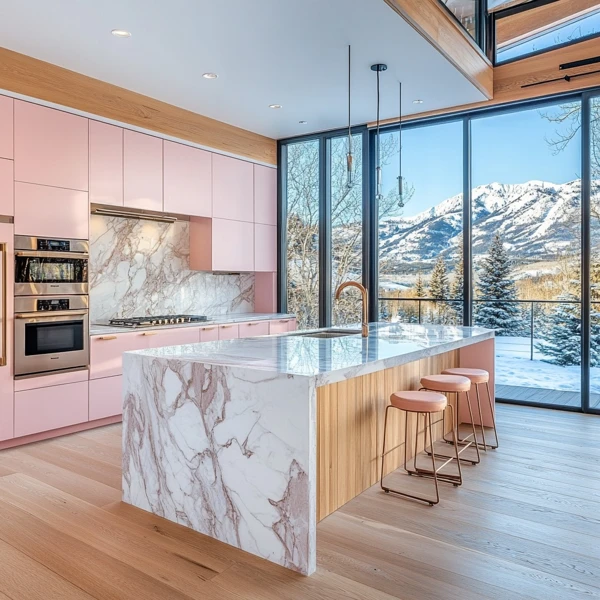 Mountain Views Meet Modern Pink