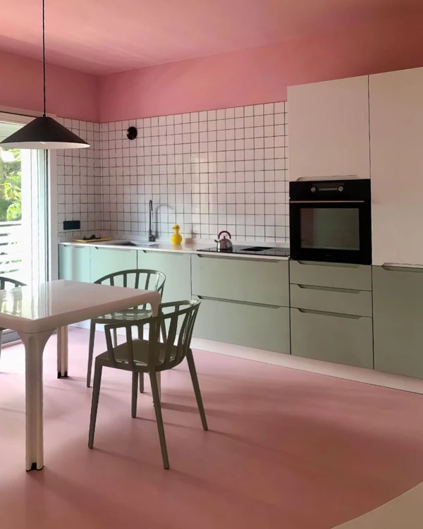 Soft Pink Paired With Mint Accents