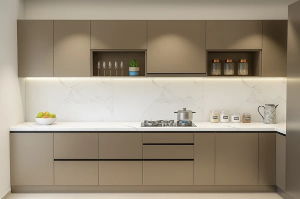 Metallic Kitchen design ideas