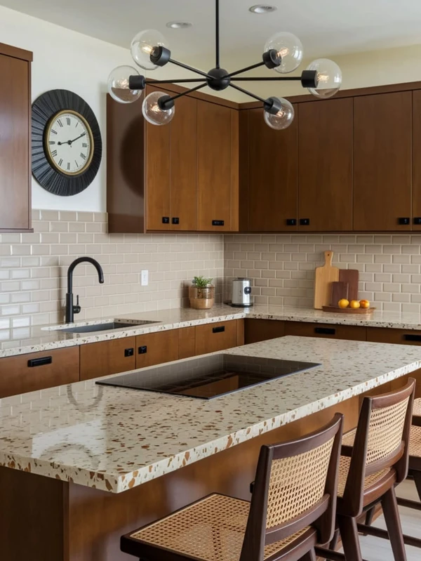 Terrazzo Counters Meet Mid-Century Charm