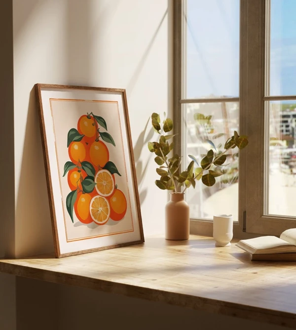 Citrus Botanical Window Display
