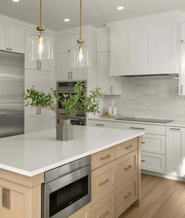 Two-Tone Cabinetry With Modern Elegance