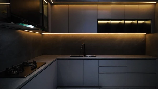 Ambient Lighting Transforms Dark Kitchens