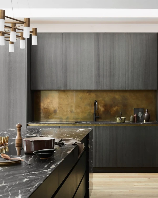 Oxidized Brass Backsplash Magic