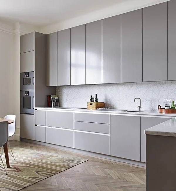 Soft Gray Minimalism with Marble Elegance