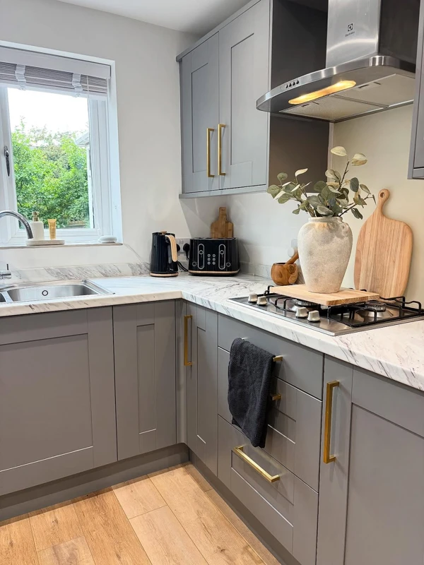 modern gray kitchen