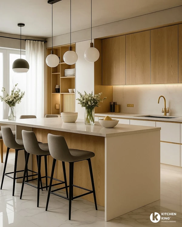 Warm Wood Tones Define Modern Kitchens