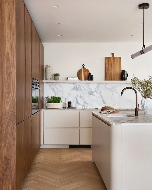 Modern Walnut Kitchen