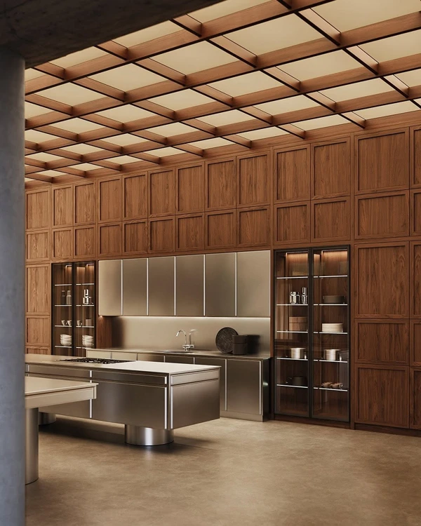 Wall-to-Wall Walnut Storage Perfection
