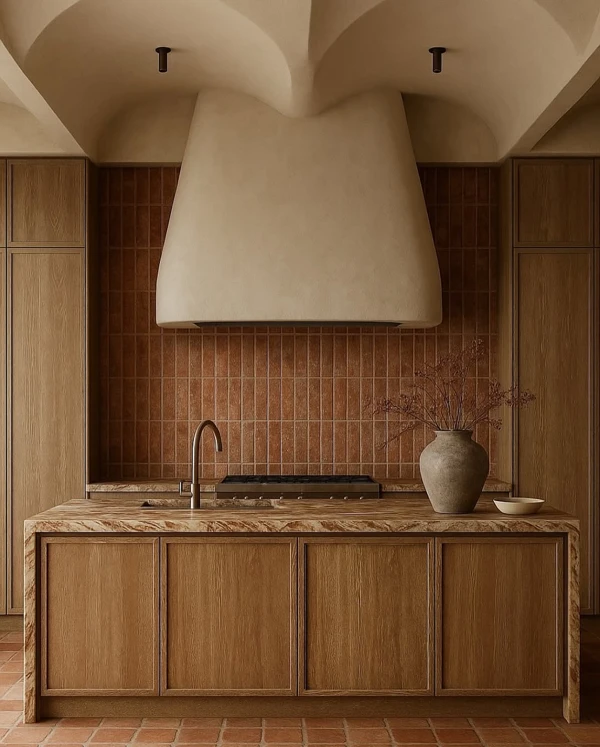 terracotta kitchen wall