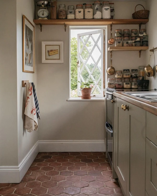 terracotta kitchen wall