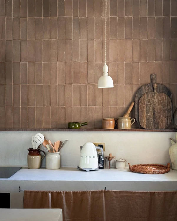 terracotta kitchen wall