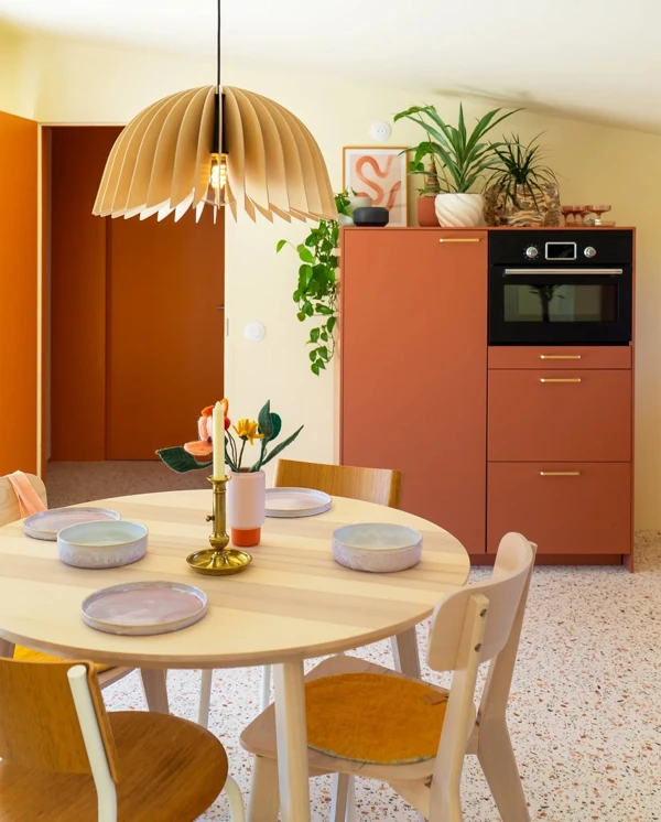 terracotta kitchen wall