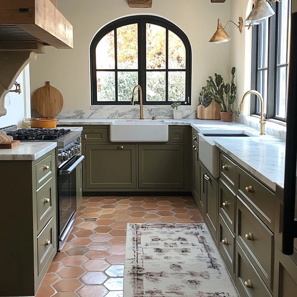 terracotta kitchen wall