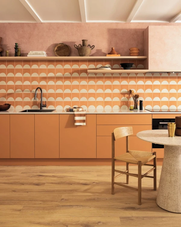 terracotta kitchen wall
