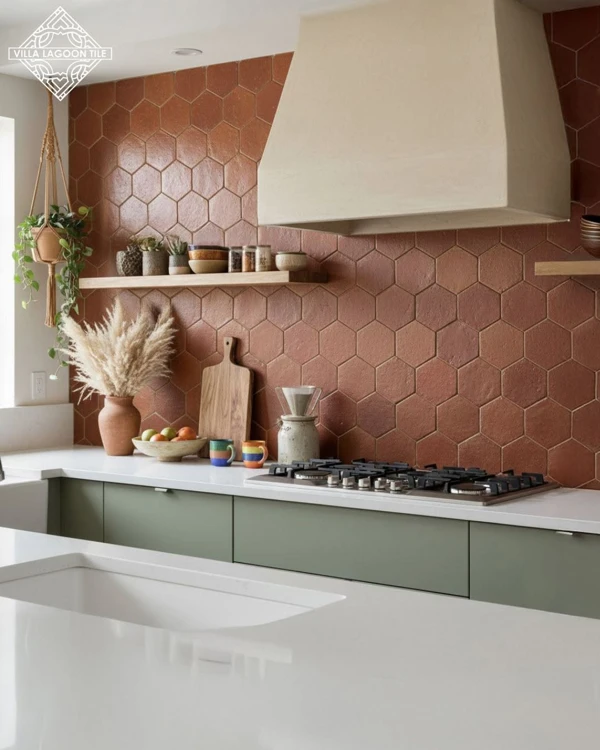 terracotta kitchen wall