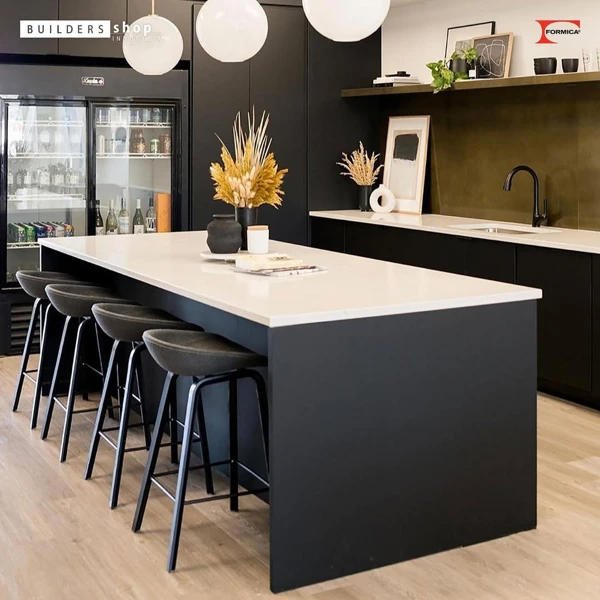 black and cream kitchen