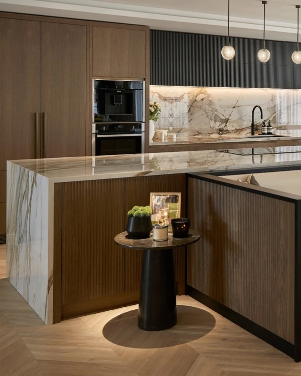 black and cream kitchen