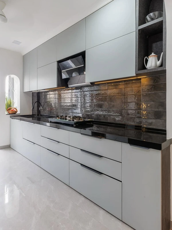 black kitchen countertops