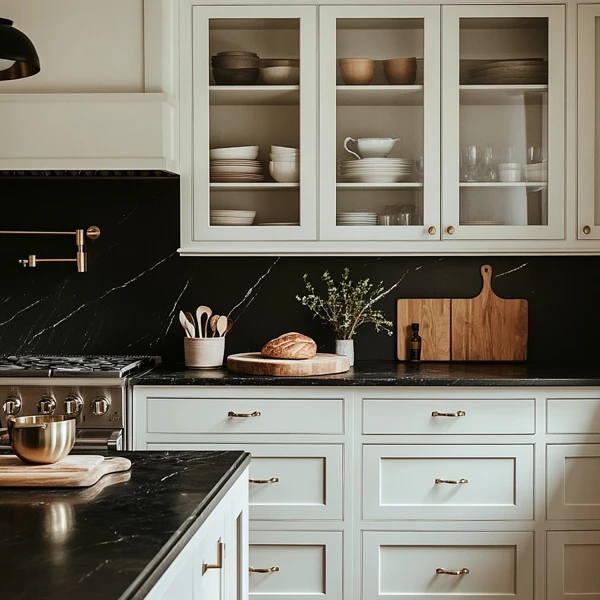 black kitchen countertop ideas