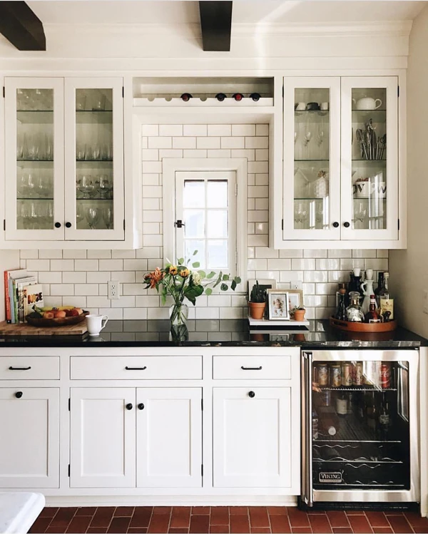 Subway Tile Meets Black Drama