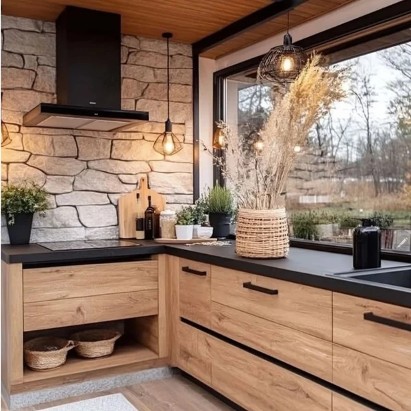 Outdoor Kitchen Black Sophistication