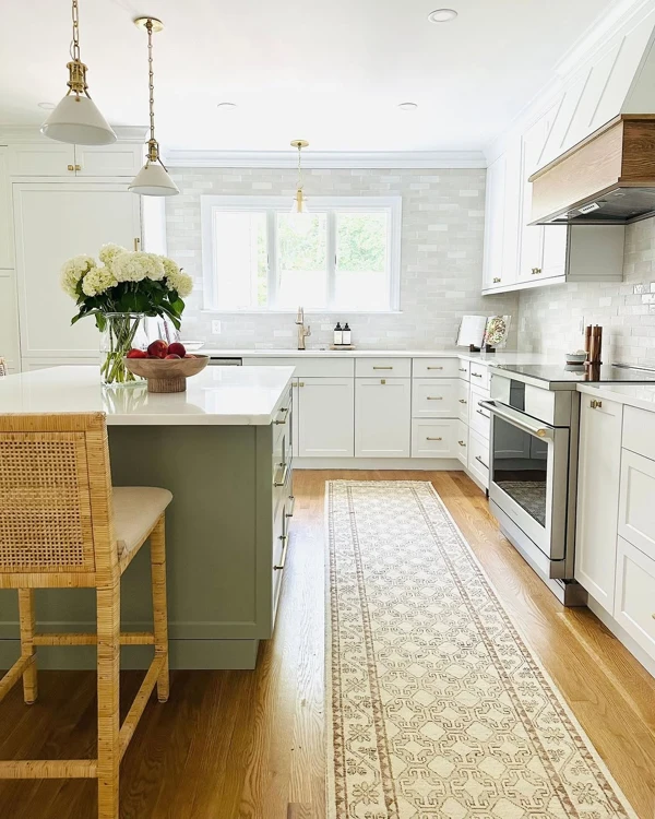Sage green and white kitchen ideas